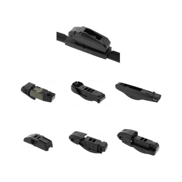 Escobilla Limpiaparabrisas Modelo Aquan53 Ultra Flex Series 21" 53 cm 1 Unidad con 8 Adaptadores